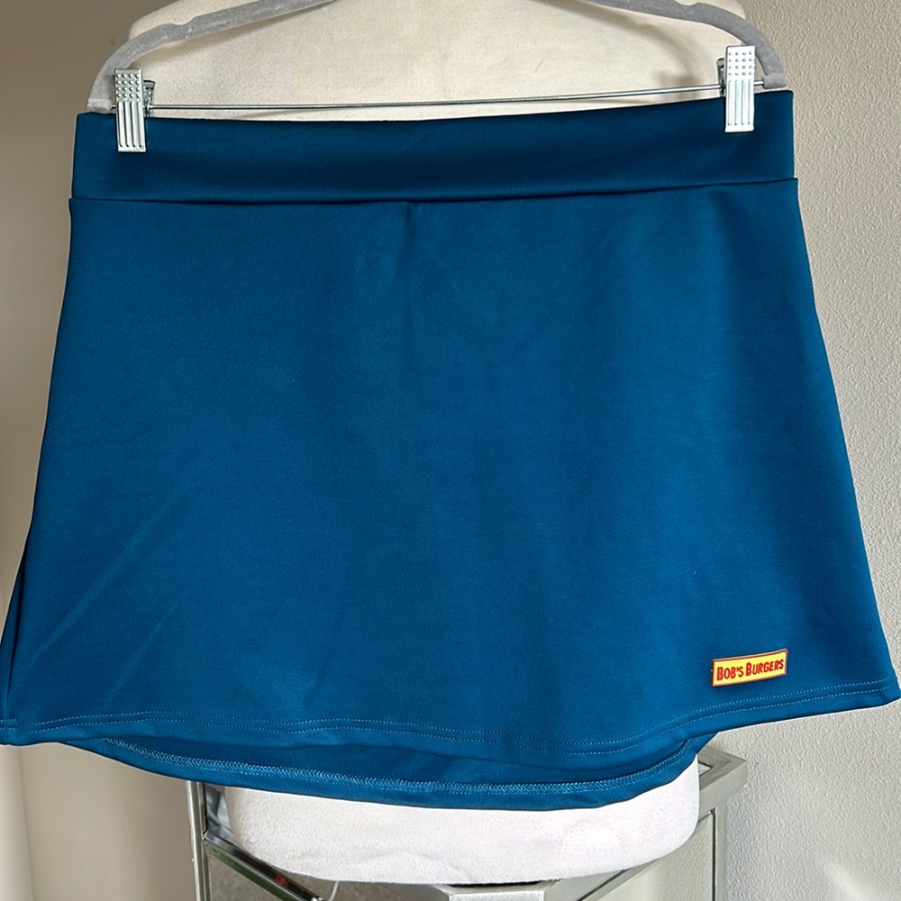 Bob’s Burgers - Womens Teal/Blue Circle Skater Skirt - Size XL/1X
